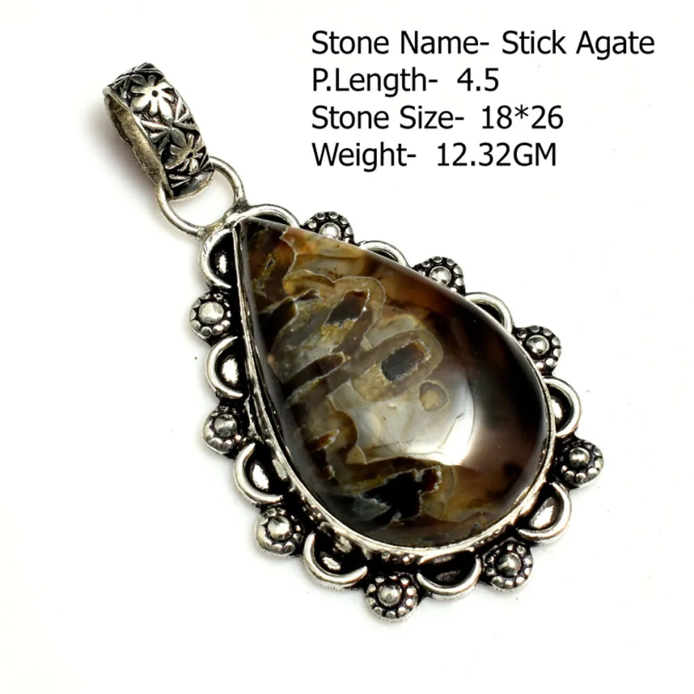 Genuine Ruby Sapphire Rose Quartz Agate Labradorite Amazonite Turquoise Pyrite Tiger Eye Pendant