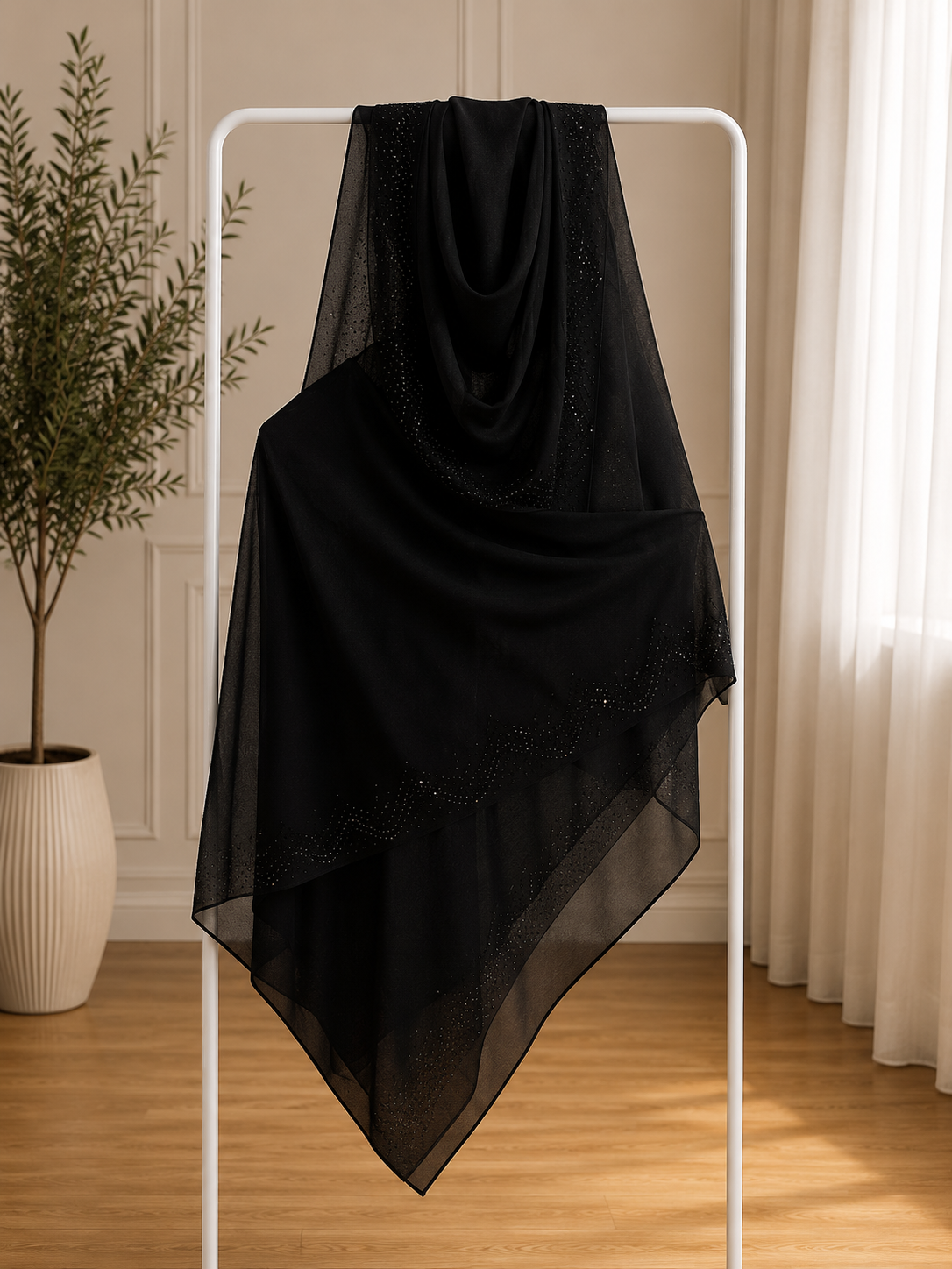 Luxury Floral Embroidered Shawl