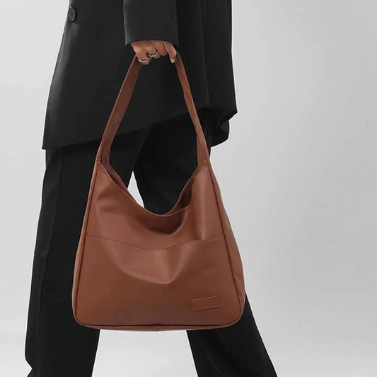 Fashionable and Minimalist Retro Shoulder Bag, Handbag, Casual Commuting Trend, Large Capacity Tote Bag-zmt