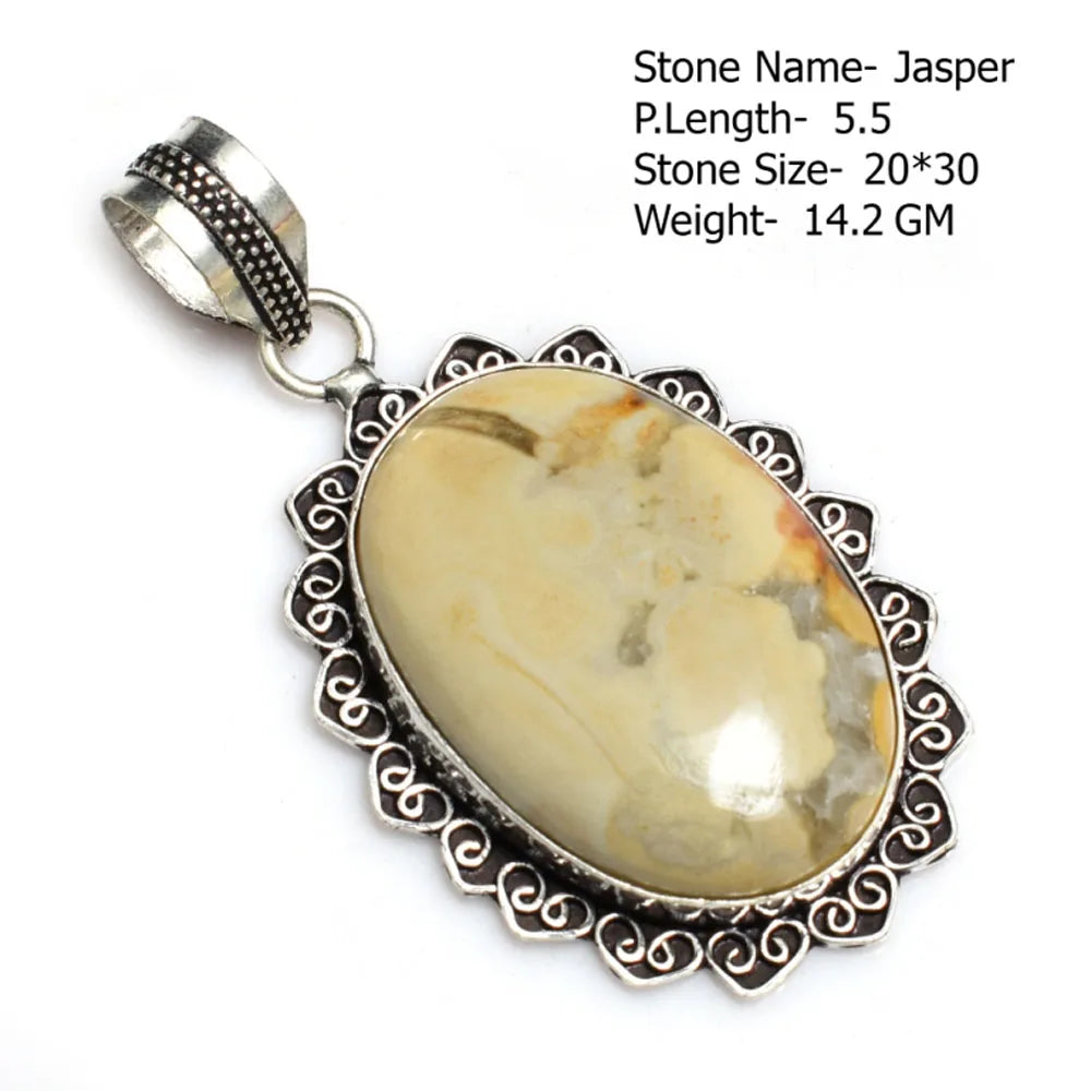 Genuine Ruby Sapphire Rose Quartz Agate Labradorite Amazonite Turquoise Pyrite Tiger Eye Pendant