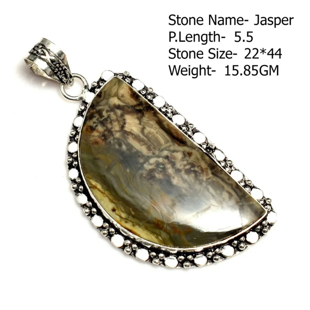 Genuine Ruby Sapphire Rose Quartz Agate Labradorite Amazonite Turquoise Pyrite Tiger Eye Pendant