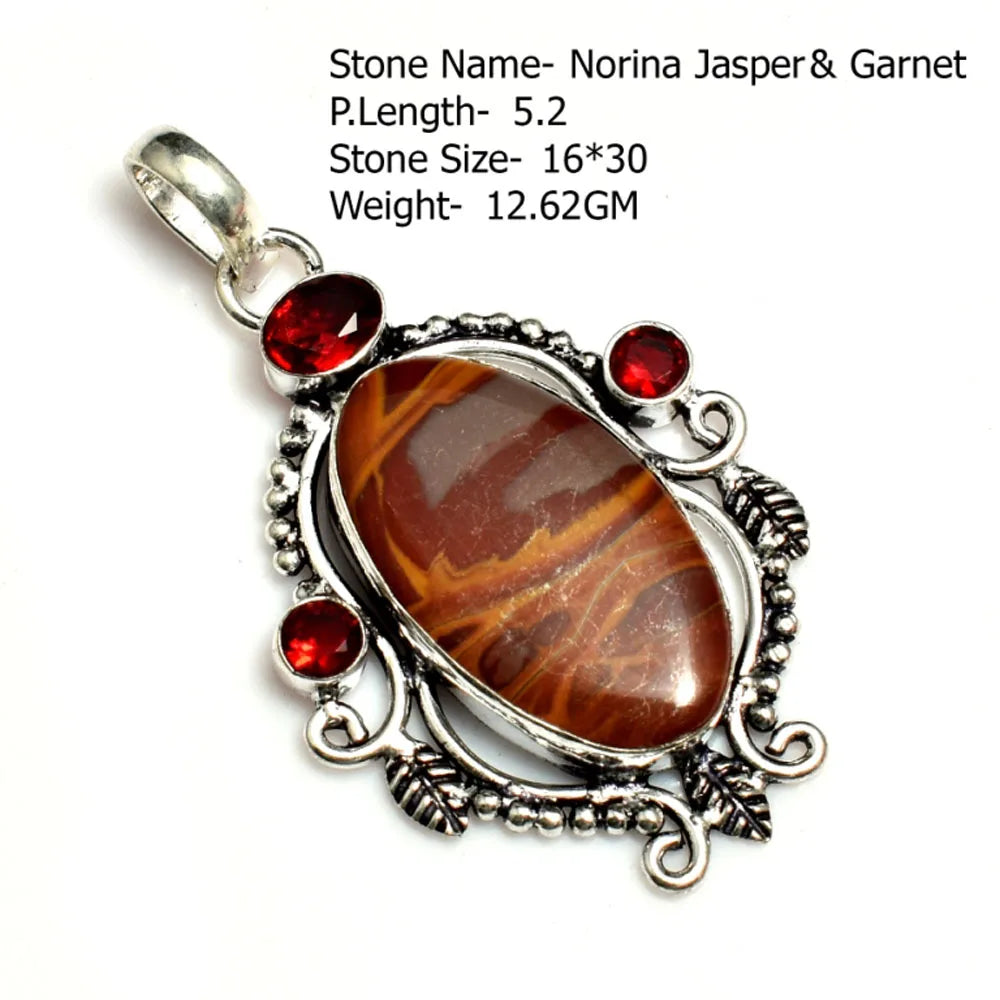 Genuine Ruby Sapphire Rose Quartz Agate Labradorite Amazonite Turquoise Pyrite Tiger Eye Pendant
