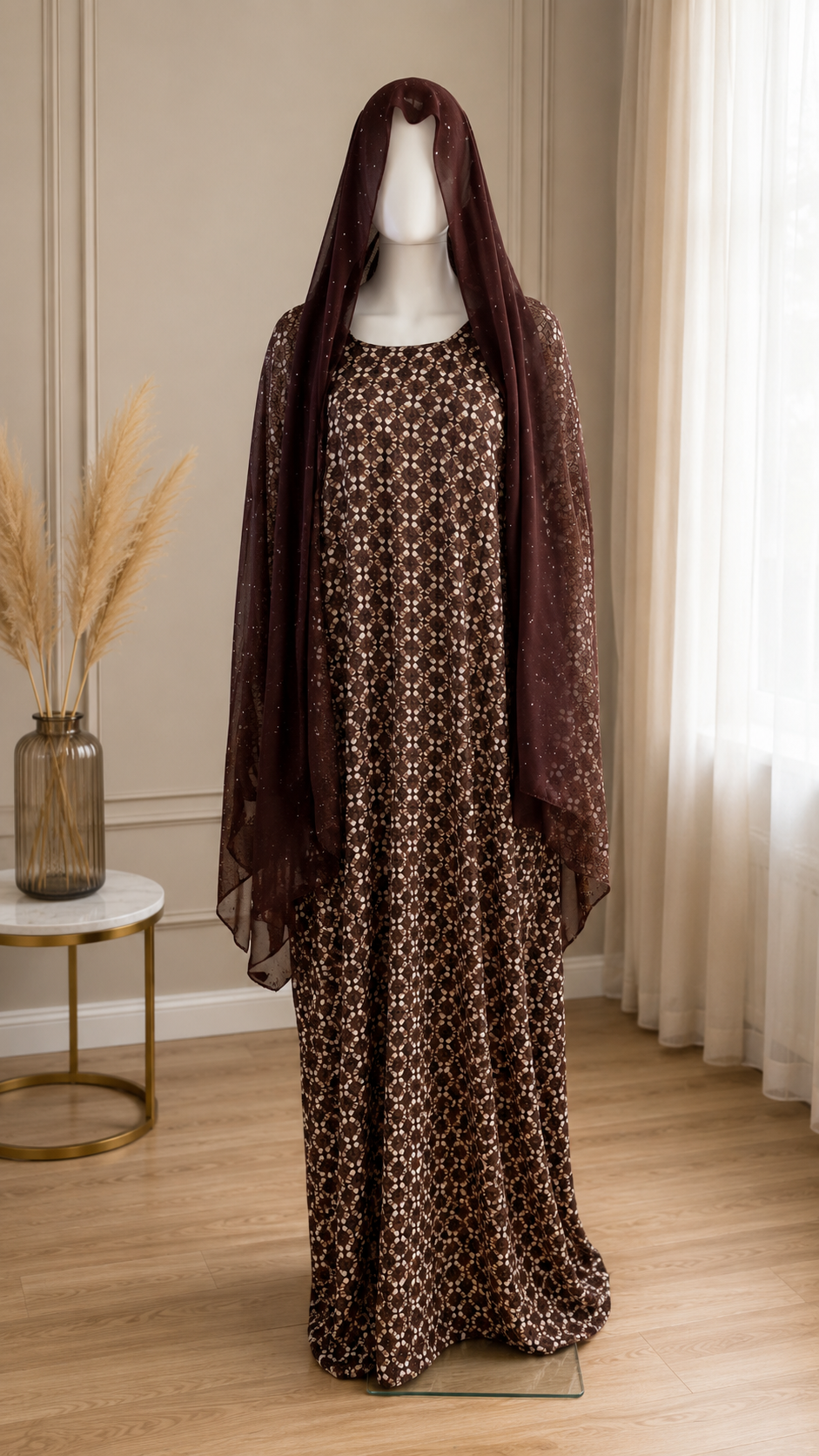 Premium Somali Baati with Matching Chiffon Shawl