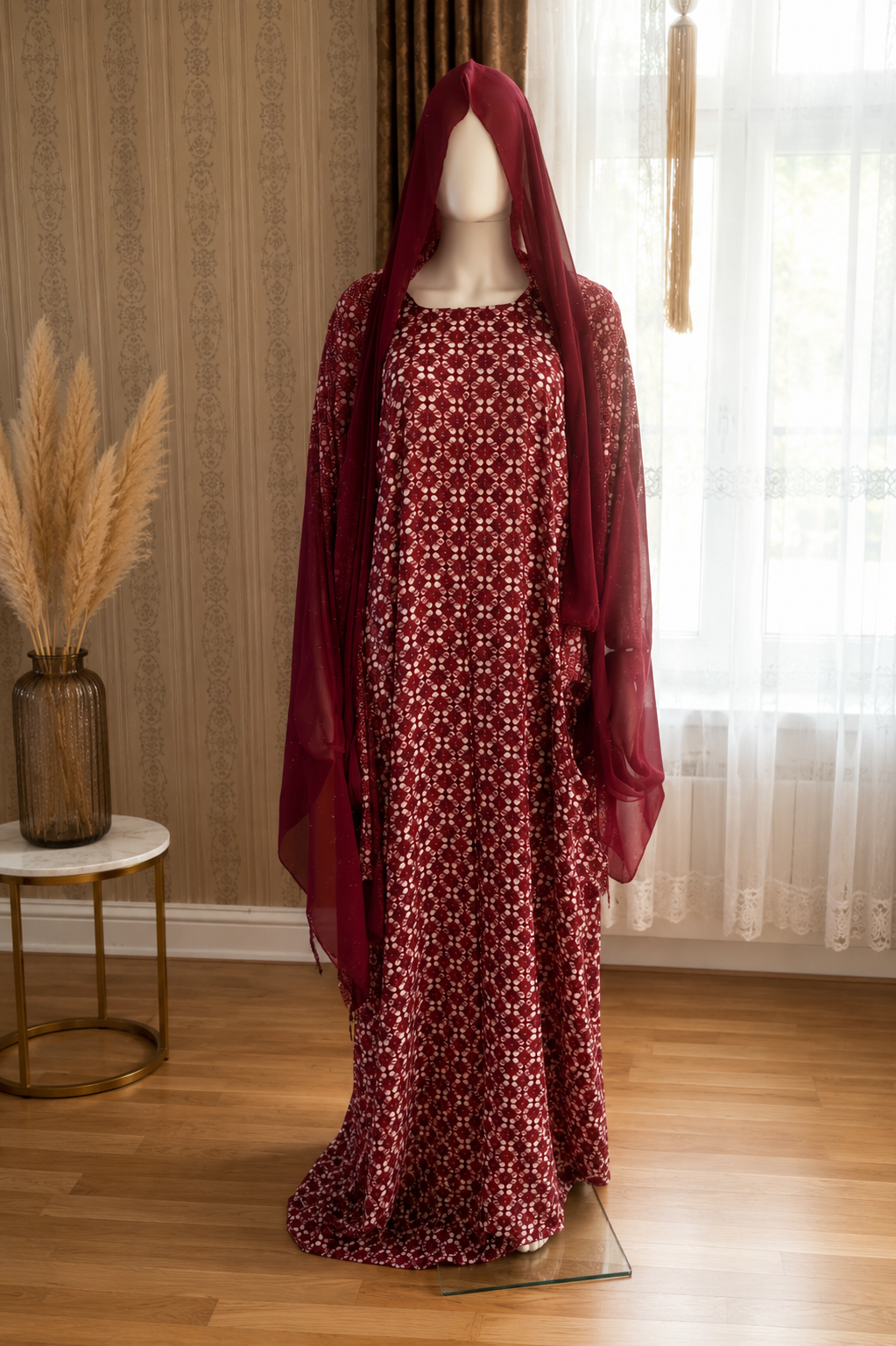 Premium Somali Baati with Matching Chiffon Shawl