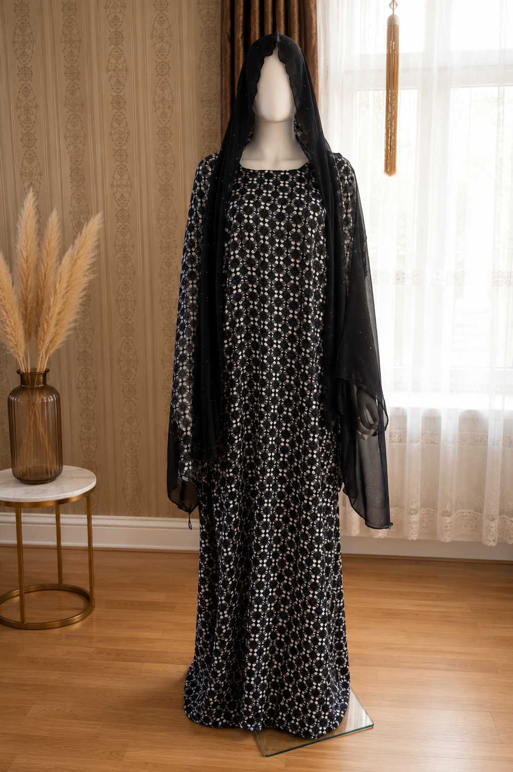 Premium Somali Baati with Matching Chiffon Shawl