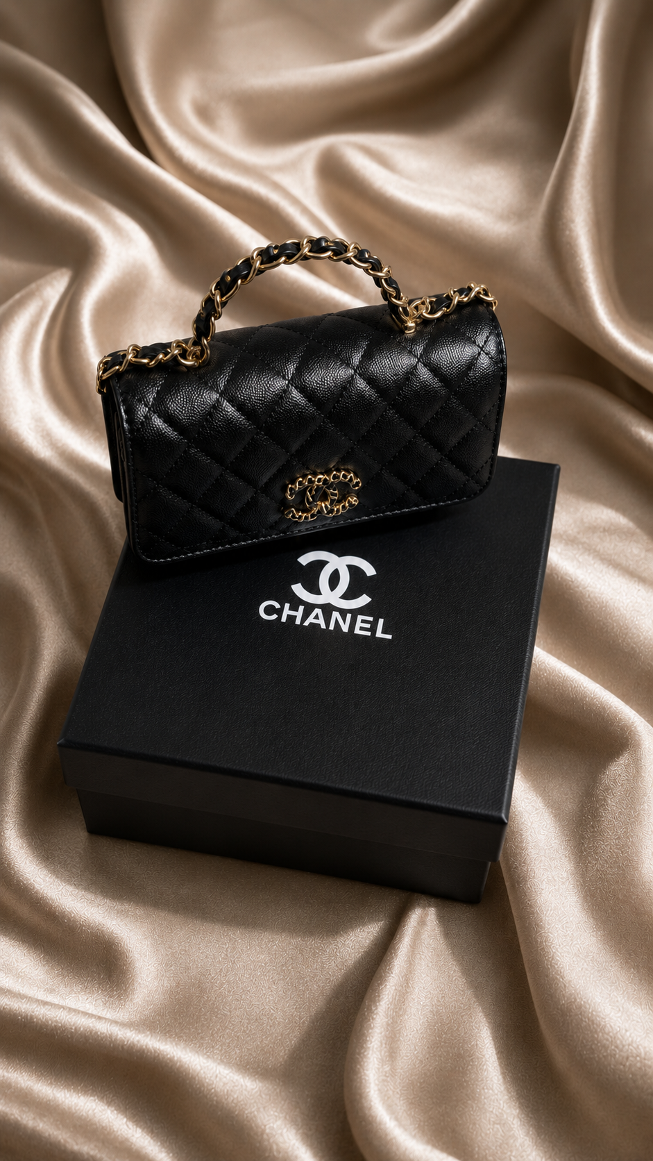 Elegant Quilted Top Handle Bag