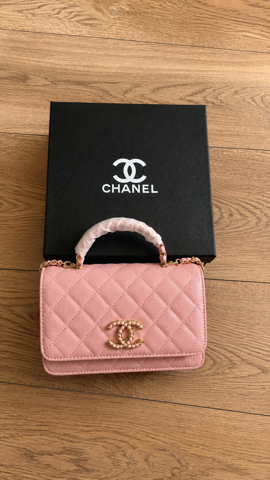 Elegant Quilted Top Handle Bag