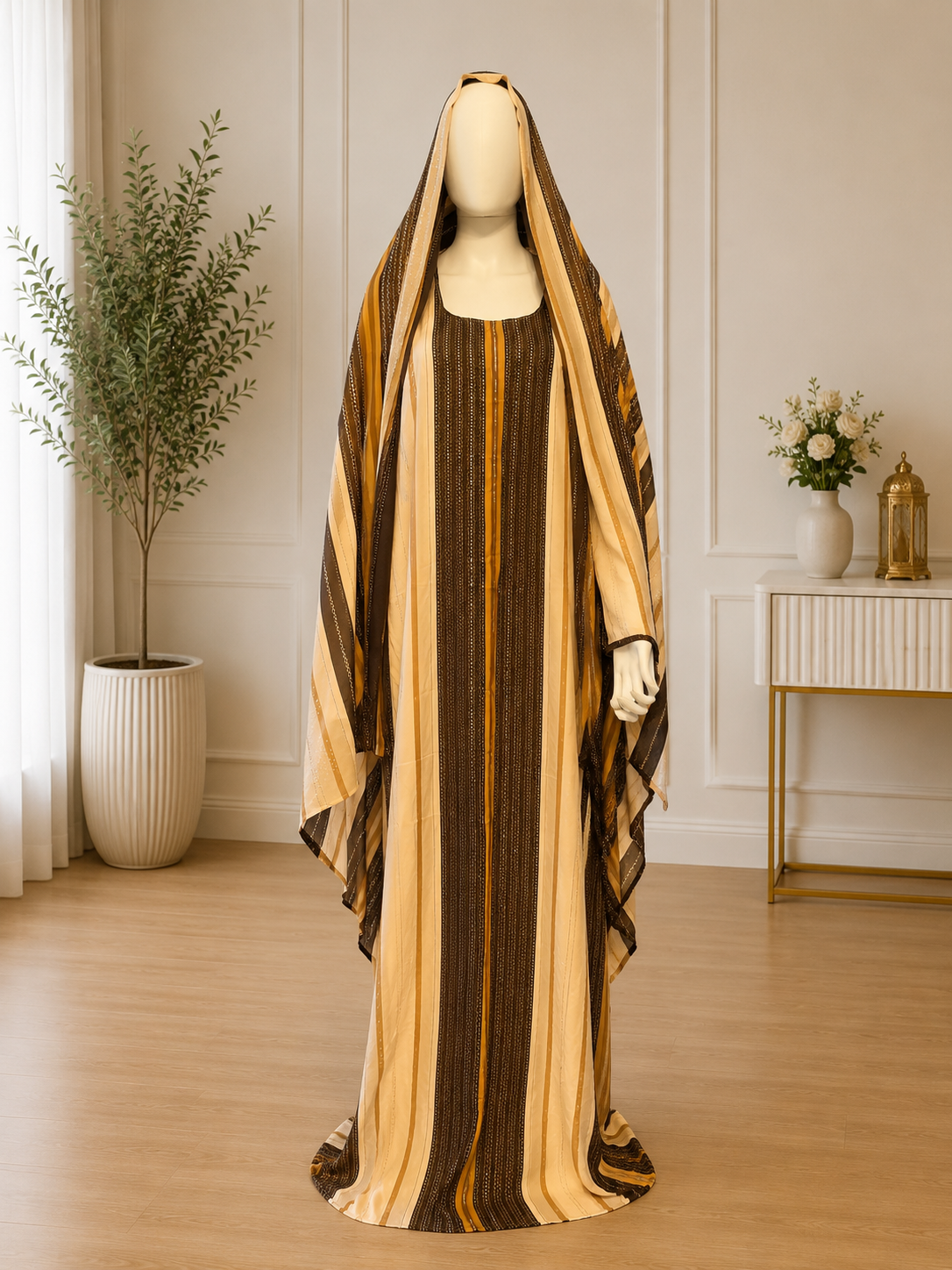 Elegant Stripe Baati Set