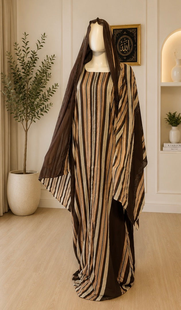 Elegant Stripe Baati Set