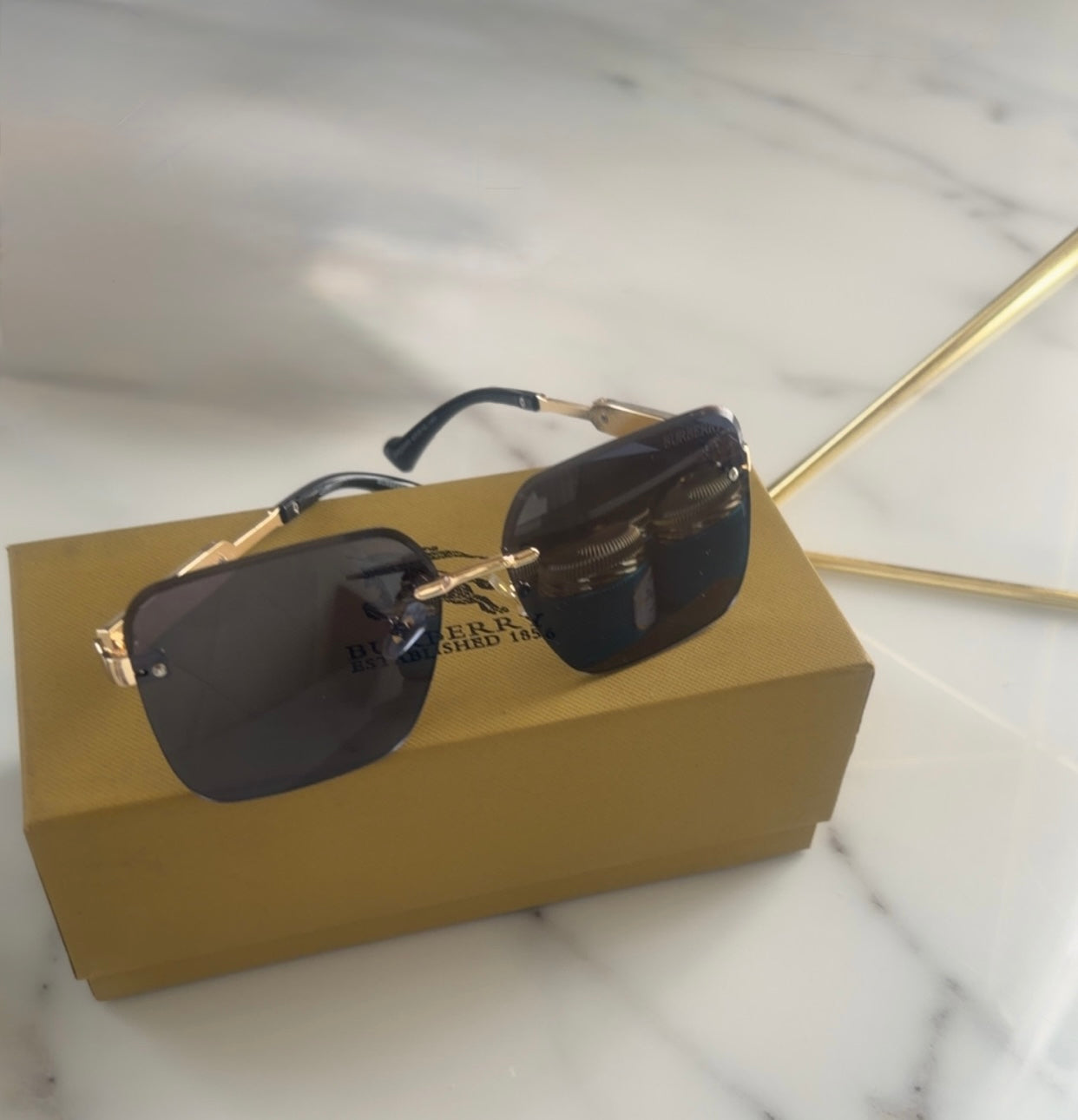 Burberry Rimless Sunglasses
