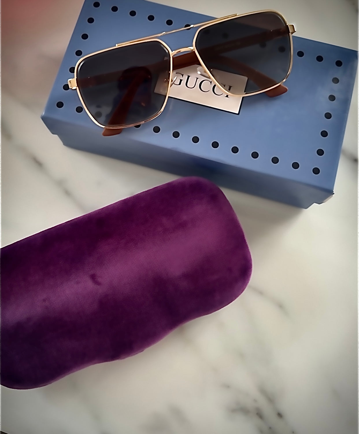 Luxury Gucci Aviator Sunglasses