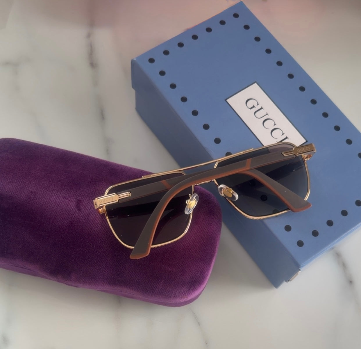 Luxury Gucci Aviator Sunglasses