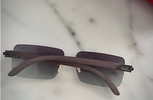 Luxury Cartier Rimless Sunglasses