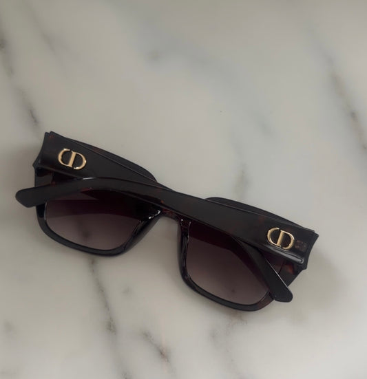 Luxury Square Sunglasses –Black & Brown 🖤🤎