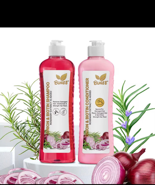 Spot Goods Anit Hair Loss Sampoo Hair Shampoo Strengthens Growth Hair Red Onion Biotin Shampoo and Conditioner Set